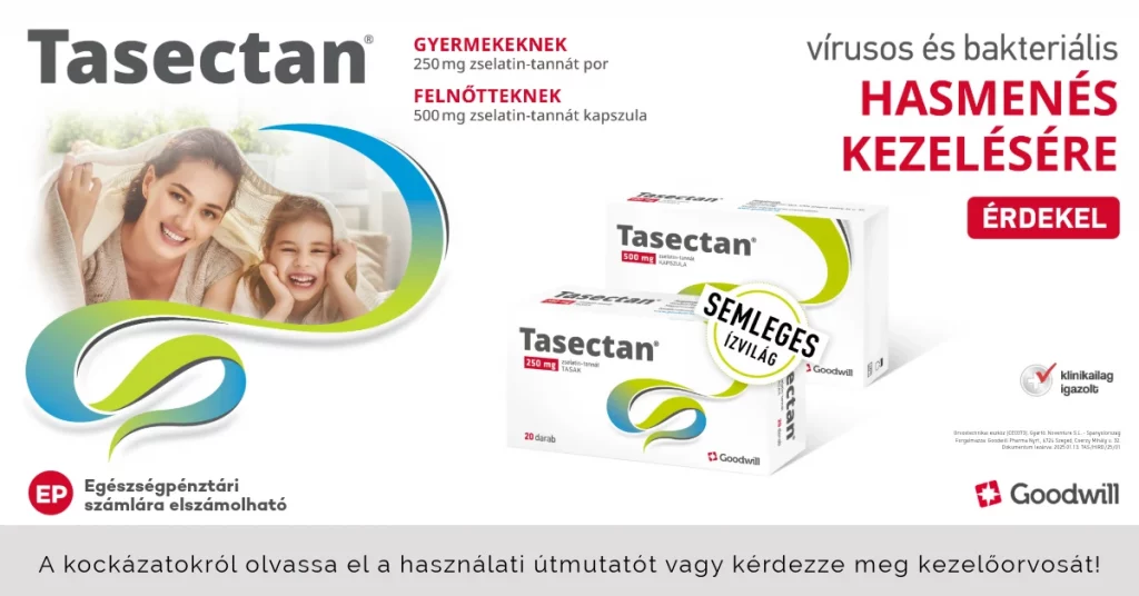Tasectan - bakteriális és vírusos hasmenés kezelésére